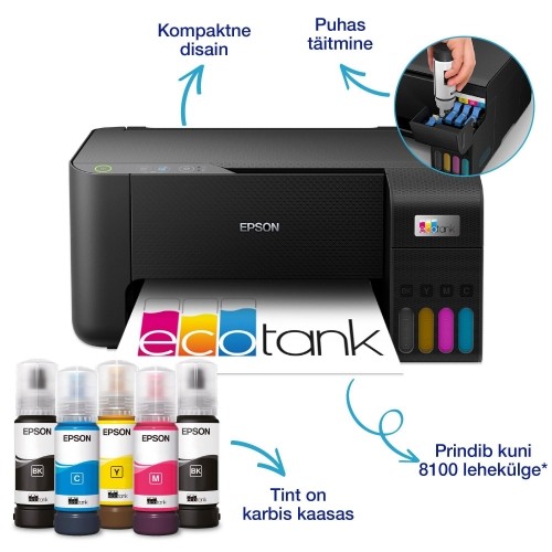 Epson all-in-one ink tank printer EcoTank L3230, black image 2