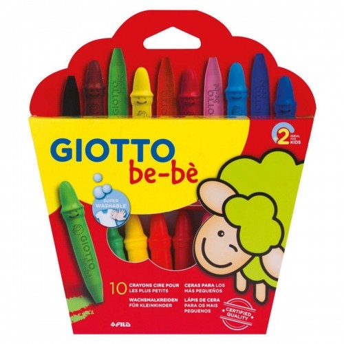 Coloured crayons Giotto BE-BÉ Multicolour (6 Units) image 2
