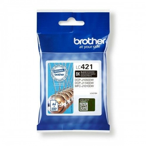 Original Ink Cartridge Brother LC421 Black (5 Units) image 2