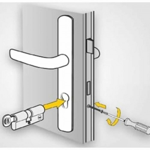 Security cylinder Yale 40 x 50 mm Brass image 2