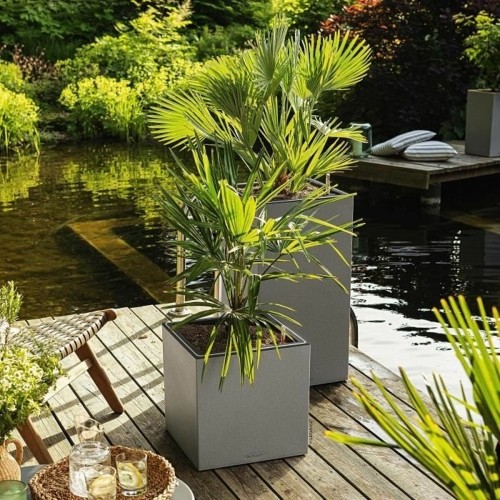 Self-watering flowerpot Lechuza Grey 40 x 40 x 56 cm LED image 2