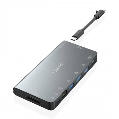 USB-разветвитель Aisens ASUC-8P015-GR Серый (1 штук) image 2