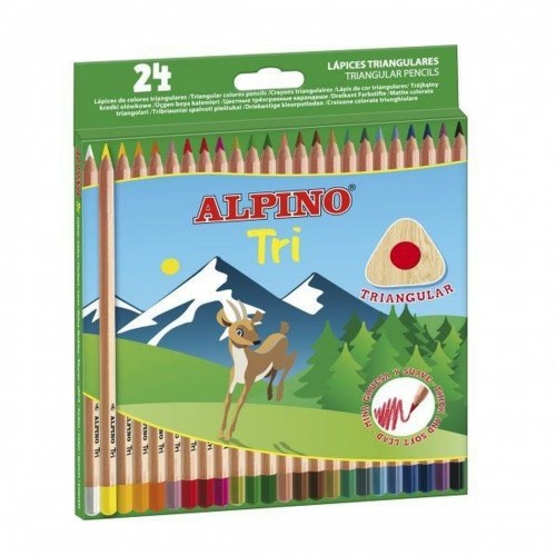 Colouring pencils Alpino Tri Multicolour (6 Units) image 2