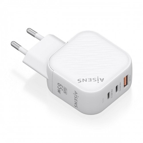 Wall Charger Aisens ASCH-65W3P026-W White 65 W (1 Unit) image 2