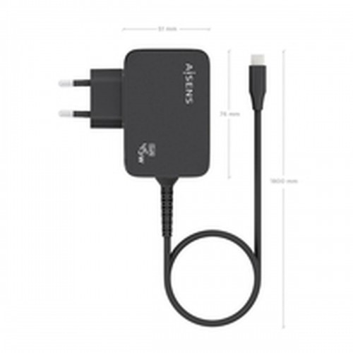 Wall Charger Aisens ASCH-1PD45WL032-BK Black 45 W (1 Unit) image 2