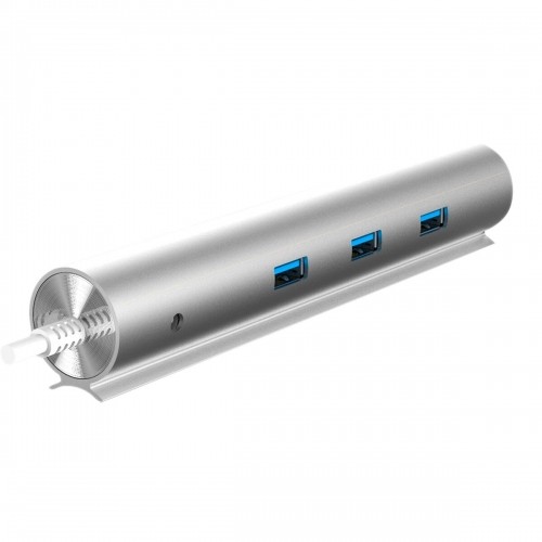 USB Hub Woxter PE26-142 White Silver Aluminium (1 Unit) image 2