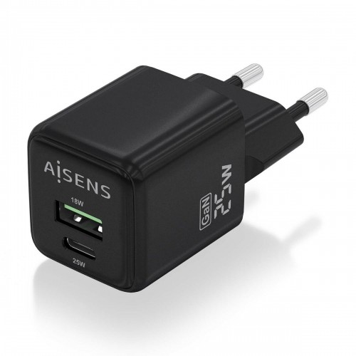 Сетевое зарядное устройство Aisens ASCH-25W2P015-BK Чёрный 25 W (1 штук) image 2