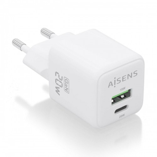 Wall Charger Aisens ASCH-20W2P010-W White 20 W (1 Unit) image 2