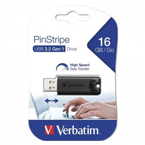 Zīmuļasināmais Verbatim Pinstripe Melns 16 GB (10 gb.) image 2