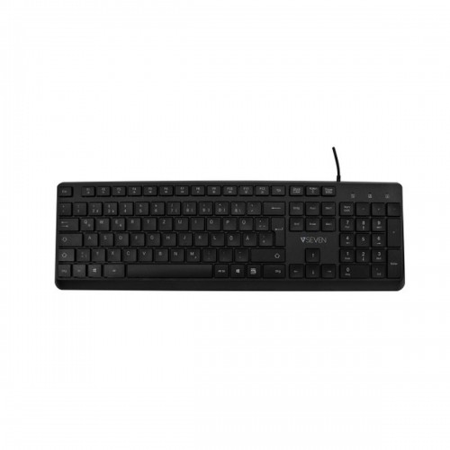 Keyboard V7 KU350ES Black Spanish Qwerty image 2