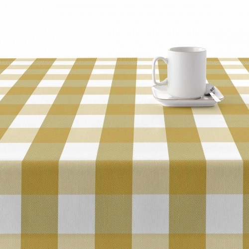Stain-proof resined tablecloth Belum Mustard 140 x 140 cm Frames image 2