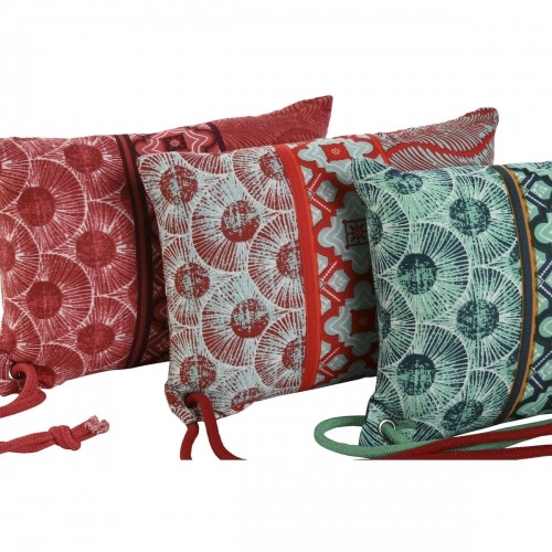 Cushion Home ESPRIT Red Green Coral 30 x 10 x 20 cm (3 Units) image 2