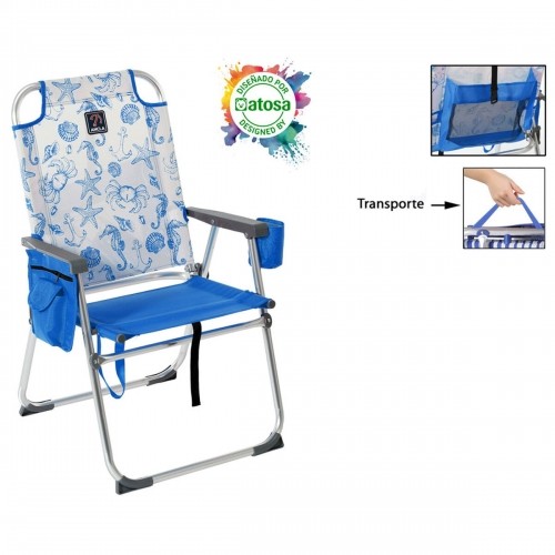 Beach Chair Blue 87 x 47 x 37 cm image 2