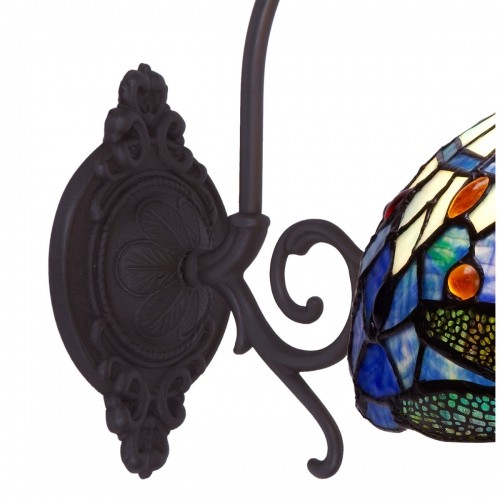 Wall Light Viro Belle Epoque Blue Brass 60 W 20 x 26 x 33 cm image 2