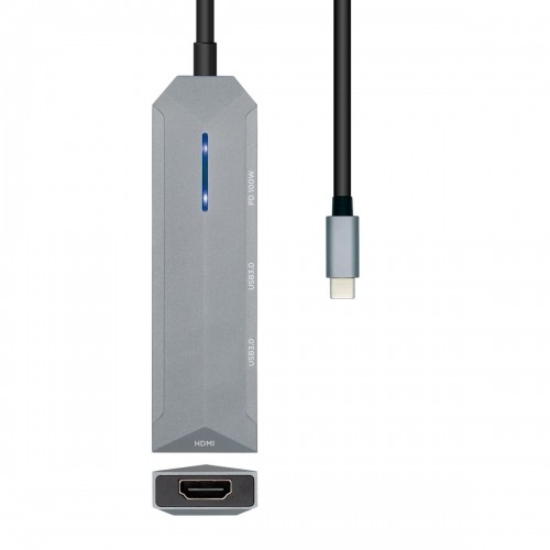 USB Hub Aisens ASUC-4P002-GR Grey 100 W (1 Unit) image 2