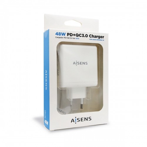 Автомобильное зарядное устройство с USB-портами Aisens ASCH-2PD30QC-W 48 W Белый USB-C image 2