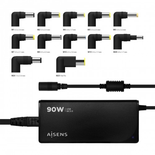 Зарядное устройство для ноутбука Aisens ASLC-90WAUTO-BK Универсальный image 2