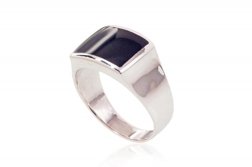 Серебряное кольцо #2101577_ON, Серебро 925°, Оникс, Размер: 20, 7.8 гр. image 2