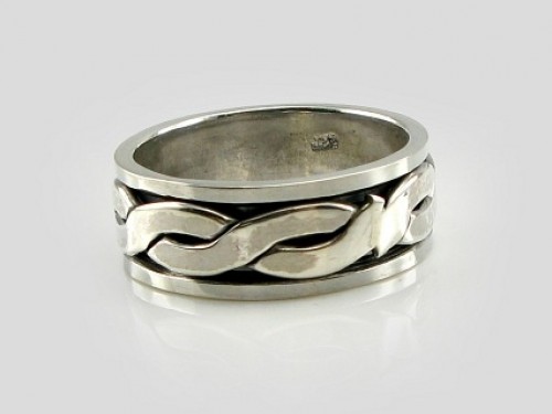 Серебряное кольцо #2100017(POx-Bk), Серебро 925°, оксид (покрытие), Размер: 25, 13.4 гр. image 2