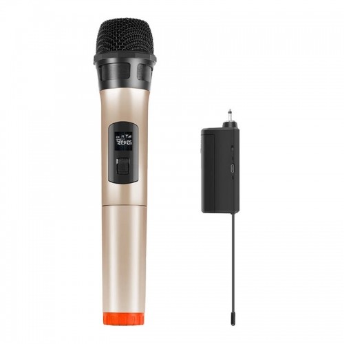 Wireless dynamic microphone UHF PULUZ PU628J 3.5mm (gold) image 2