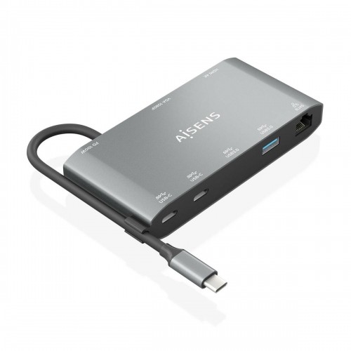 USB-разветвитель Aisens ASUC-8P010-GR Серый (1 штук) image 2