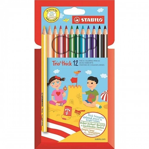 Цветные карандаши Stabilo Trio Tick Разноцветный (6 штук) image 2