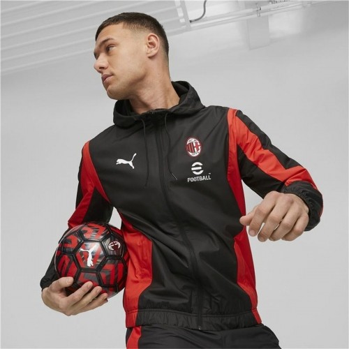 Men's Sports Jacket Puma Ac Milan Prematch Black Red image 2