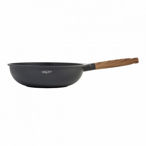 Wok Pan Oroley Nature Wood Cast aluminium 30 cm image 2