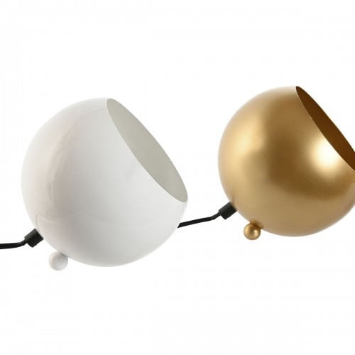 Настольная лампа Home ESPRIT Белый Позолоченный Металл 50 W 220 V 15 x 15 x 15 cm (2 штук) image 2