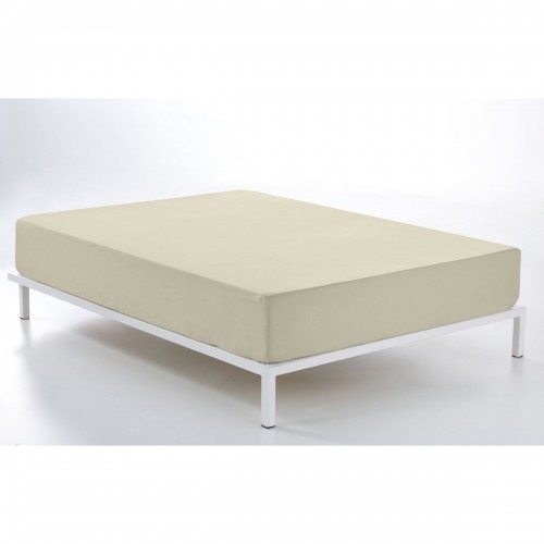 Fitted bottom sheet Alexandra House Living Beige 90 x 200 cm image 2