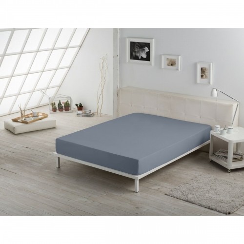 Fitted bottom sheet Alexandra House Living Steel Grey 150 x 200 cm image 2