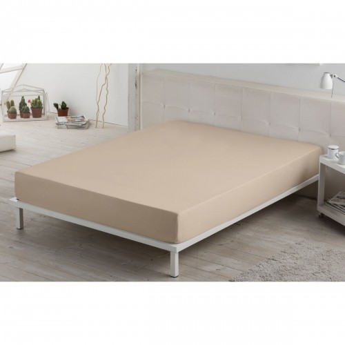 Fitted bottom sheet Alexandra House Living Beige 90 x 200 cm image 2