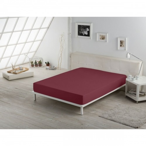 Fitted bottom sheet Alexandra House Living Maroon 180 x 200 cm image 2