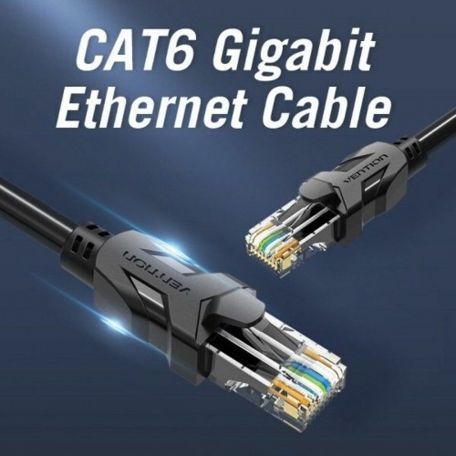 UTP Category 6 Rigid Network Cable Vention IBEBV Black 40 m image 2