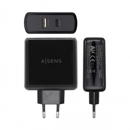 USB Lādētājs Sienas Aisens ASCH-2PD45A-BK 57 W Melns USB-C image 2