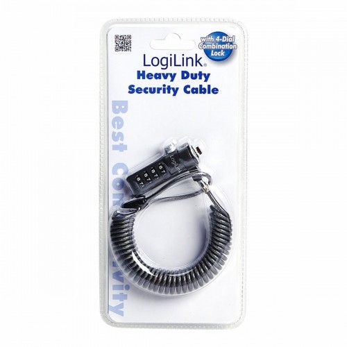 Pretzādzības kabelis LogiLink 1,8 m Portatīvais dators image 2