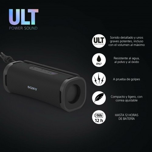 Portable Bluetooth Speakers Sony SRSULT10B Black image 2