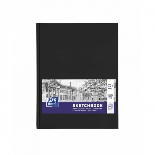 Drawing Pad Oxford Black A4 96 Sheets (5 Units) image 2