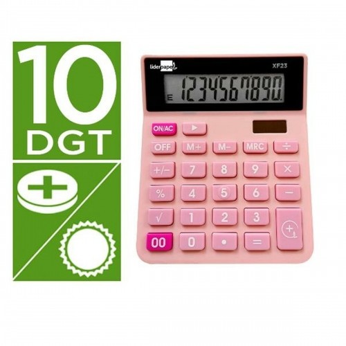 Калькулятор Liderpapel XF23 Розовый Пластик image 2