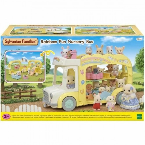 Dolls House Accessories Sylvanian Families 5744 Rainbow Fun Nursery Bus image 2
