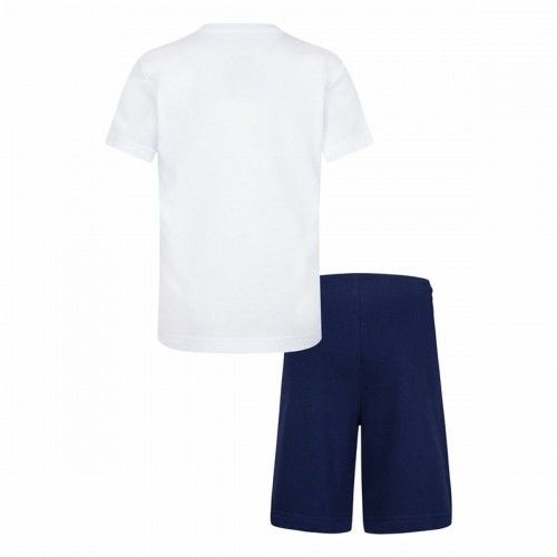 Спортивный костюм для девочек Nike Nsw Add Ft Short  Синий Белый Разноцветный 2 Предметы image 2