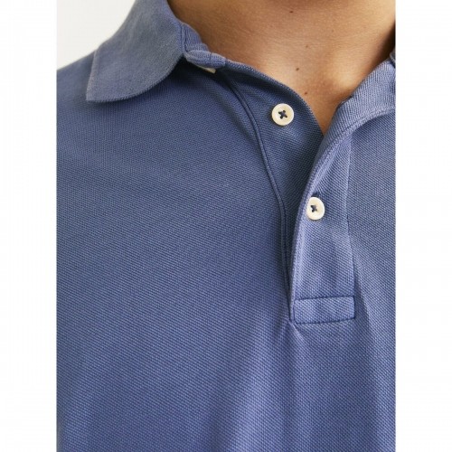 Vīriešu Polo ar Īsām Piedurknēm Jack & Jones JPRBLUWILLIAM  12257315 Zils image 2