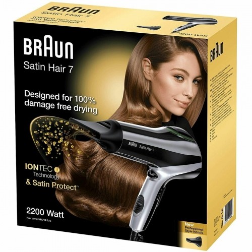 Hairdryer Braun HD710 Ionic Black Black/Silver 2200 W image 2