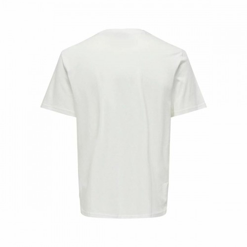 Men’s Short Sleeve T-Shirt Only & Sons Onskolton Reg Beach White image 2