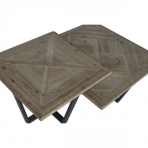 Centre Table Home ESPRIT Black Natural Metal Fir wood 118 x 78 x 45 cm image 2