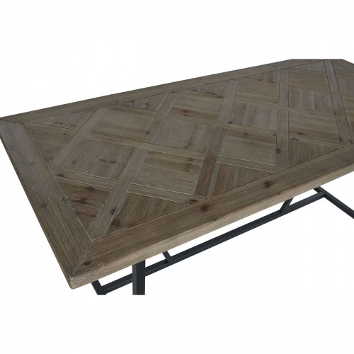 Обеденный стол Home ESPRIT Чёрный Натуральный Металл Ель 195 x 90 x 76 cm image 2