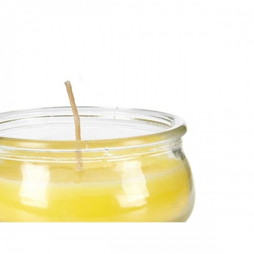 Candle Yellow Glass Wax 7,7 x 4 x 7,7 cm (24 Units) image 2