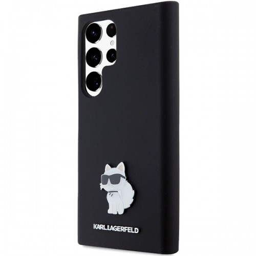 Karl Lagerfeld KLHCS24LSMHCNPK S24 Ultra S928 czarny|black hardcase Silicone Choupette Metal Pin image 2