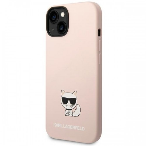 Karl Lagerfeld Liquid Silicone Choupette Case for iPhone 14 Plus Pink image 2