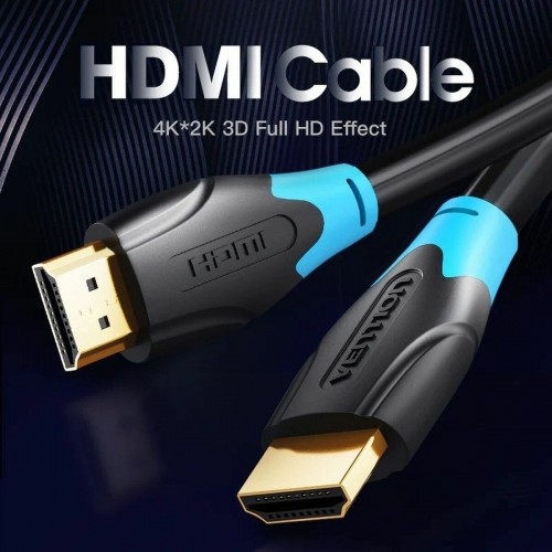 HDMI Kabelis Vention Melns Melns/Zils 1,5 m image 2